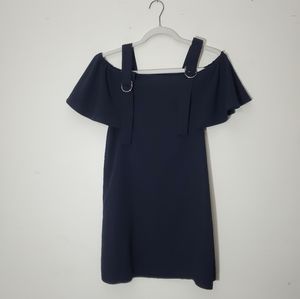 Topshop Shift Dress With Adjustable Straps Size 2 Black